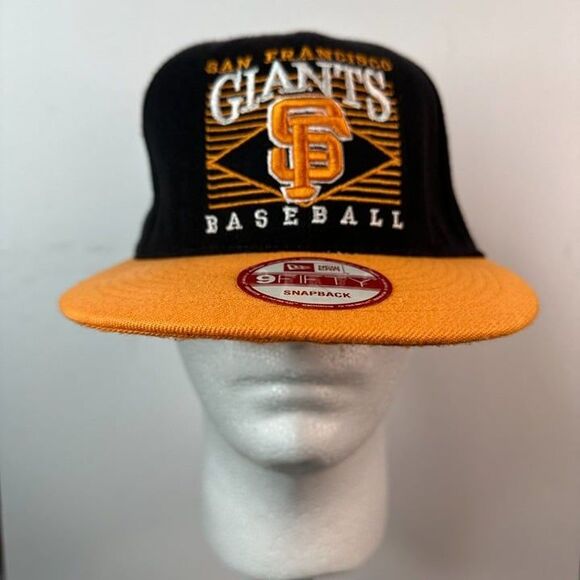Vintage New Era Mens San Francisco Giants Black Orange Baseball Hat One Size FA - Picture 2 of 4